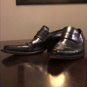 DSquared black leather loafers men’s